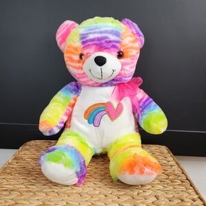 Dan Dee Collector's Choice Rainbow Heart Teddy Bear 16" Stuffed Animal Plush Toy